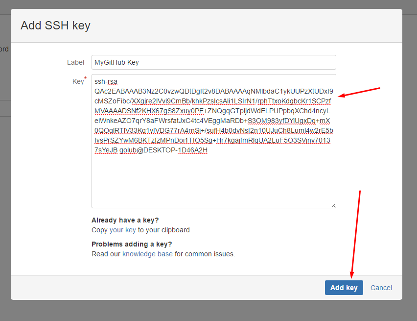 Bitbucket Add SSH Key